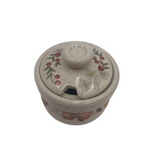 Wedgwood Floral Design Mustard Pot Made In England 2" wide 1.5" high